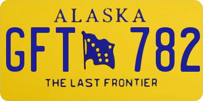 AK license plate GFT782