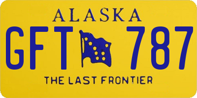 AK license plate GFT787