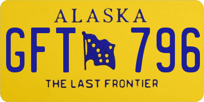AK license plate GFT796