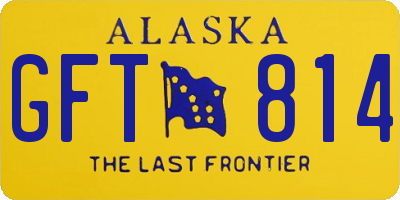 AK license plate GFT814