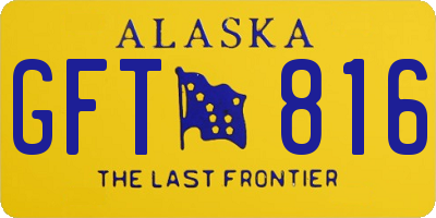 AK license plate GFT816