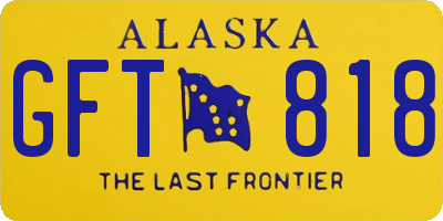 AK license plate GFT818