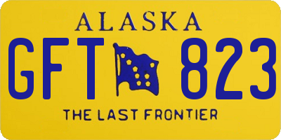 AK license plate GFT823