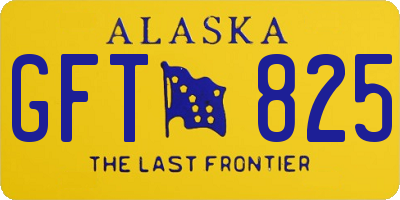 AK license plate GFT825