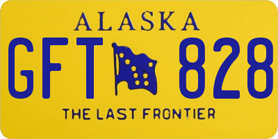 AK license plate GFT828