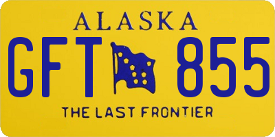 AK license plate GFT855