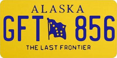 AK license plate GFT856