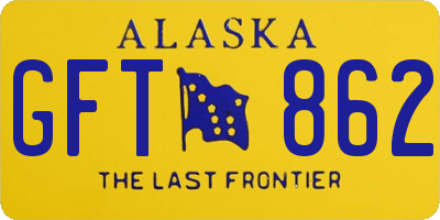 AK license plate GFT862