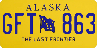 AK license plate GFT863