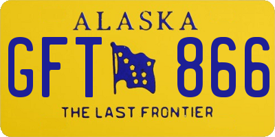 AK license plate GFT866