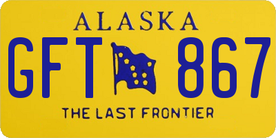 AK license plate GFT867
