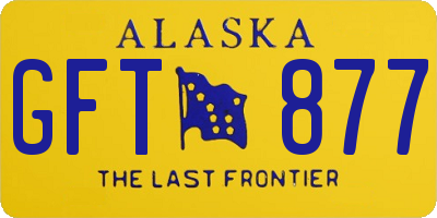 AK license plate GFT877