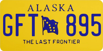 AK license plate GFT895