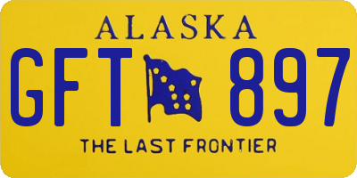 AK license plate GFT897