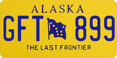 AK license plate GFT899
