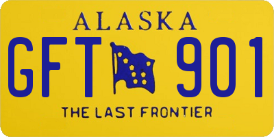 AK license plate GFT901