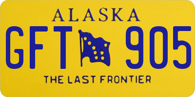 AK license plate GFT905