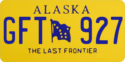 AK license plate GFT927
