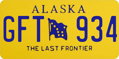 AK license plate GFT934