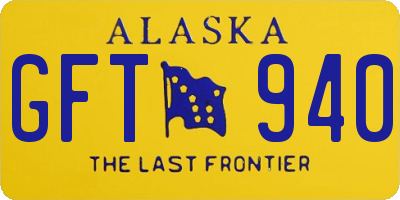 AK license plate GFT940
