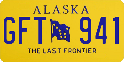 AK license plate GFT941