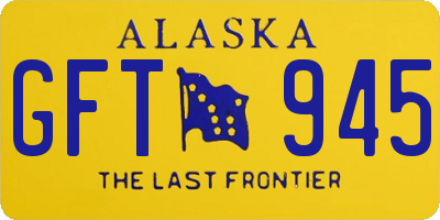 AK license plate GFT945
