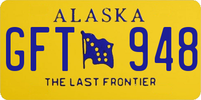 AK license plate GFT948