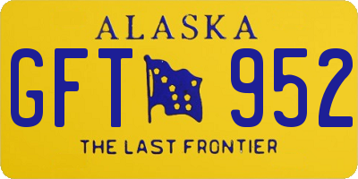 AK license plate GFT952
