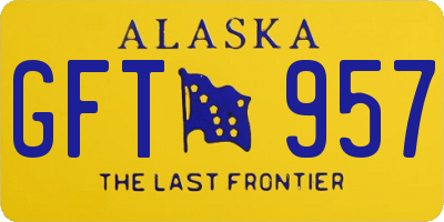 AK license plate GFT957