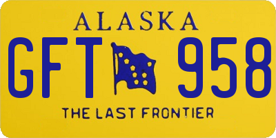 AK license plate GFT958