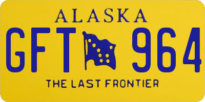 AK license plate GFT964