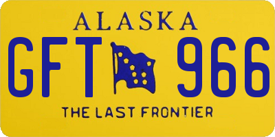 AK license plate GFT966