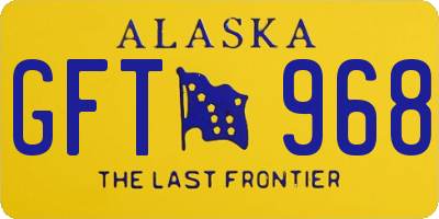 AK license plate GFT968