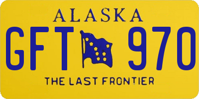 AK license plate GFT970