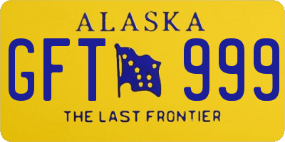 AK license plate GFT999