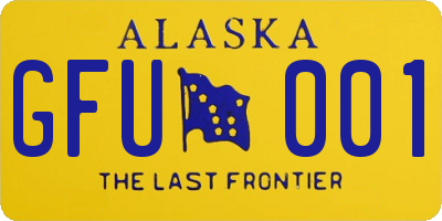 AK license plate GFU001