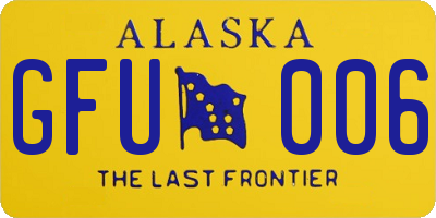 AK license plate GFU006