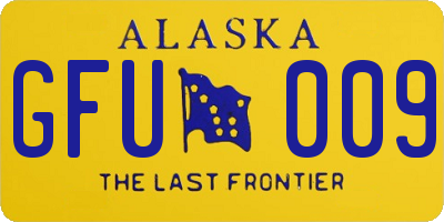 AK license plate GFU009