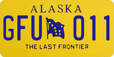 AK license plate GFU011