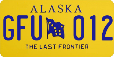 AK license plate GFU012