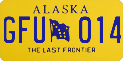 AK license plate GFU014