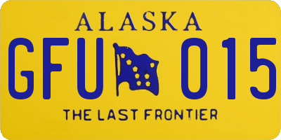 AK license plate GFU015