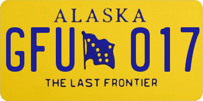 AK license plate GFU017