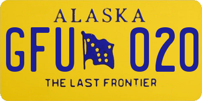 AK license plate GFU020