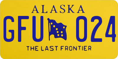 AK license plate GFU024