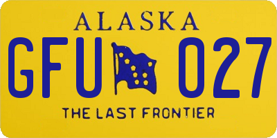 AK license plate GFU027