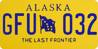 AK license plate GFU032