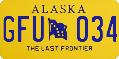 AK license plate GFU034