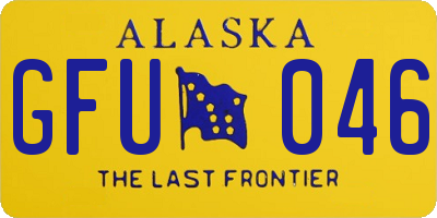 AK license plate GFU046