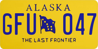 AK license plate GFU047